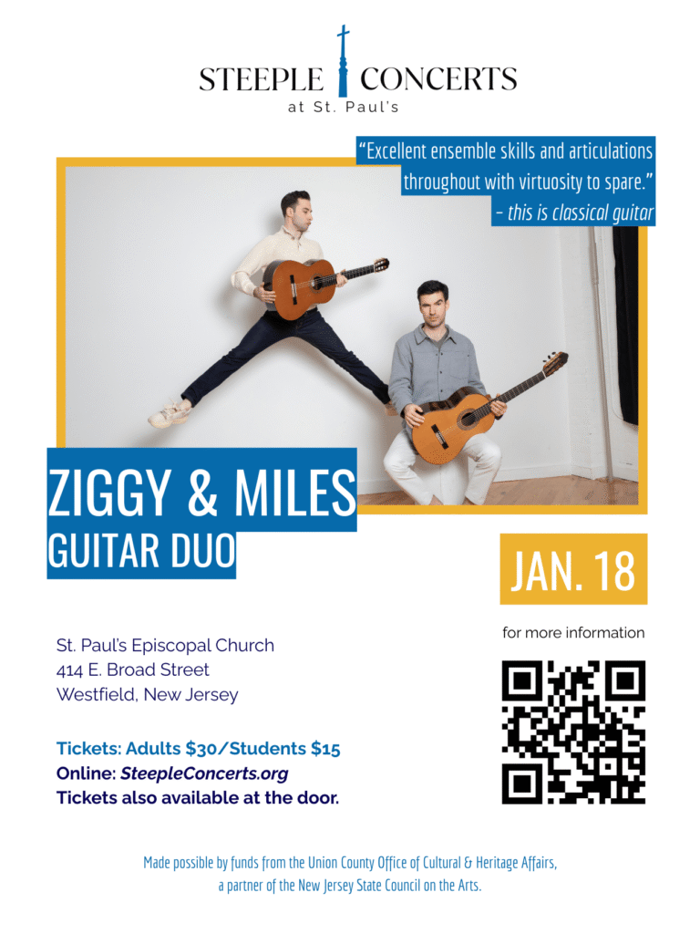 Poster design for concert at Steeple Concerts